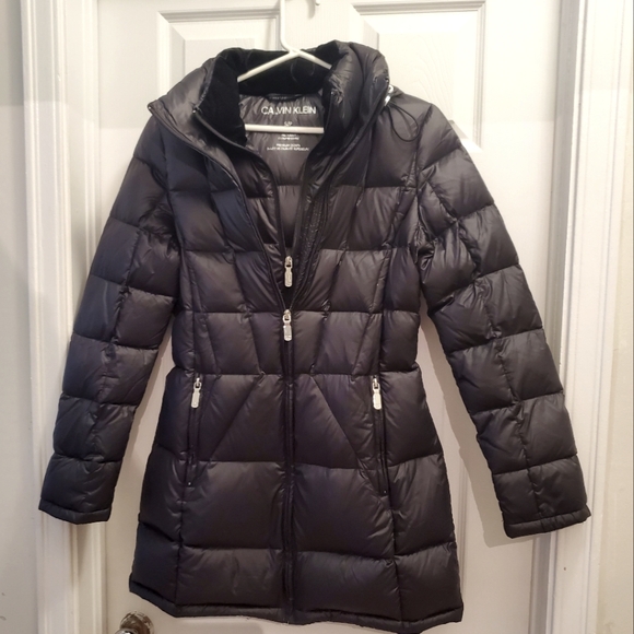 Calvin Klein Jackets & Blazers - Calvin Klein Women's Down Puffer Jacket, Bib Front, Long, Size Small